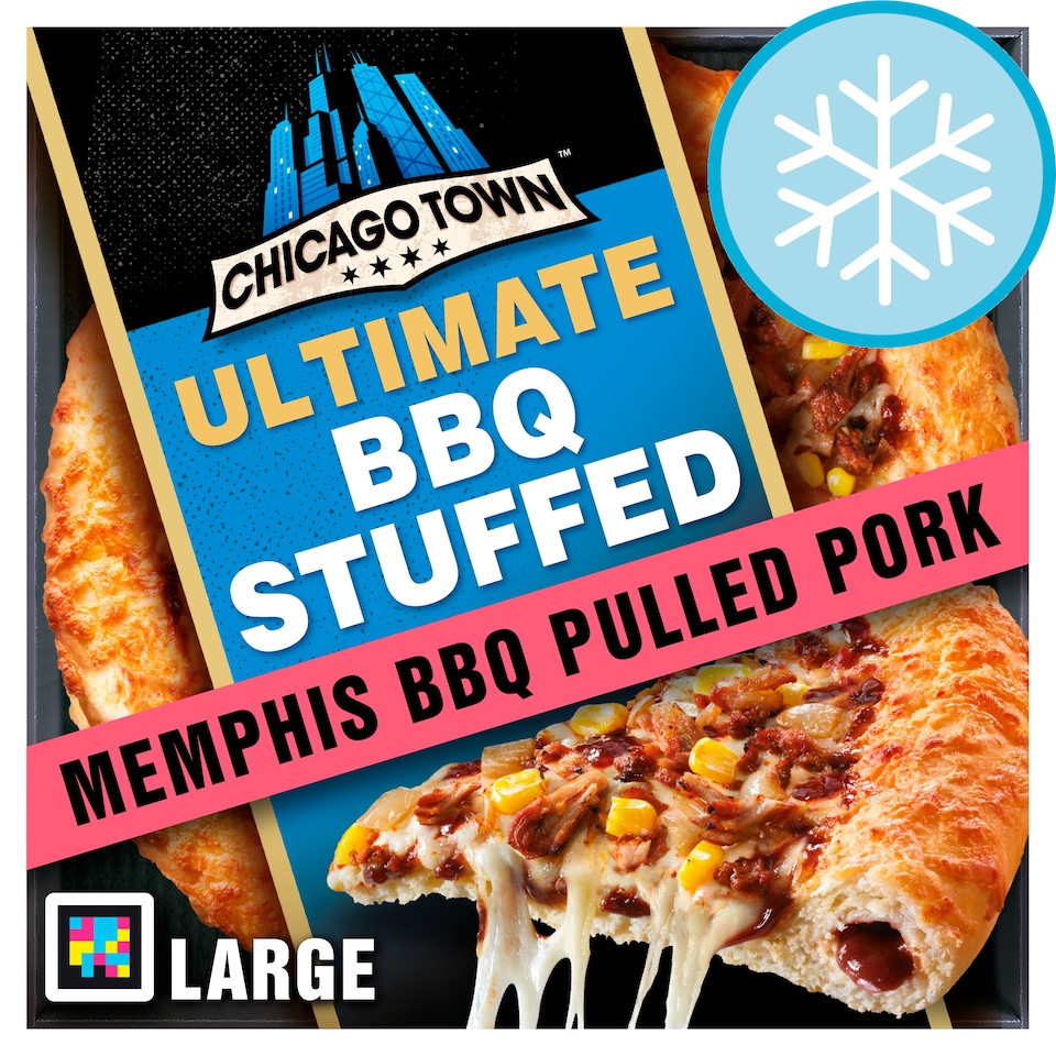 image 1 of Chicago Town Ultimate Stuffed Crust Pizza - Memphis BBQ Pulled Pork 695g
