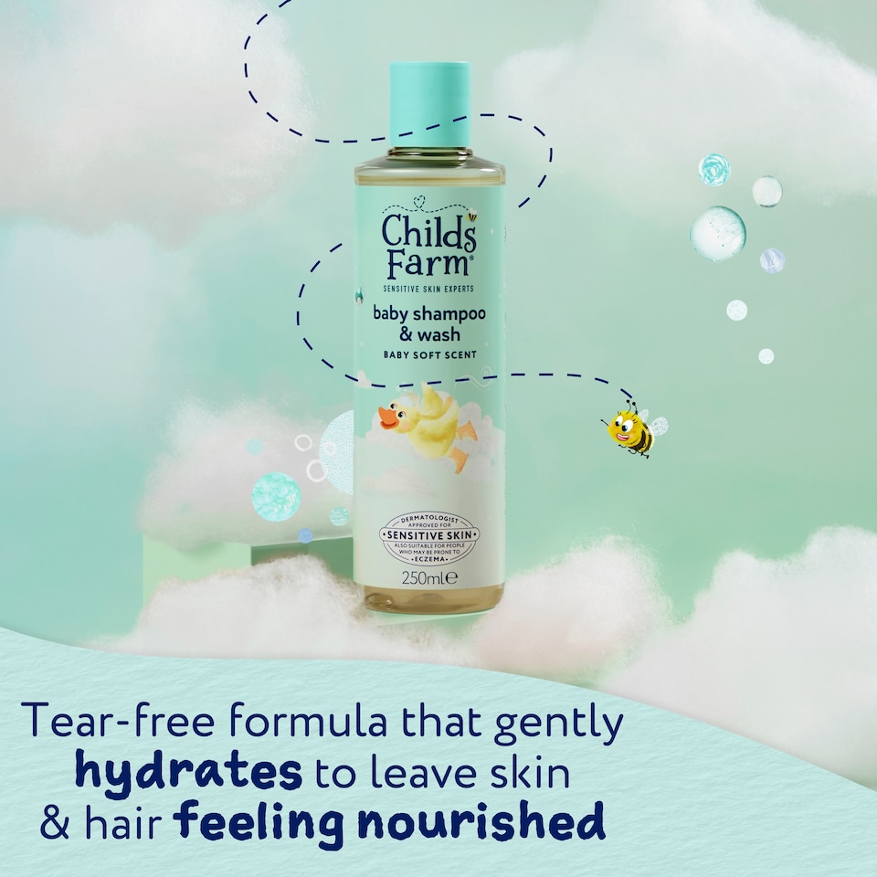 image 1 of Childs Farm Baby Shampoo & Body Wash Baby Soft Scent 250ml