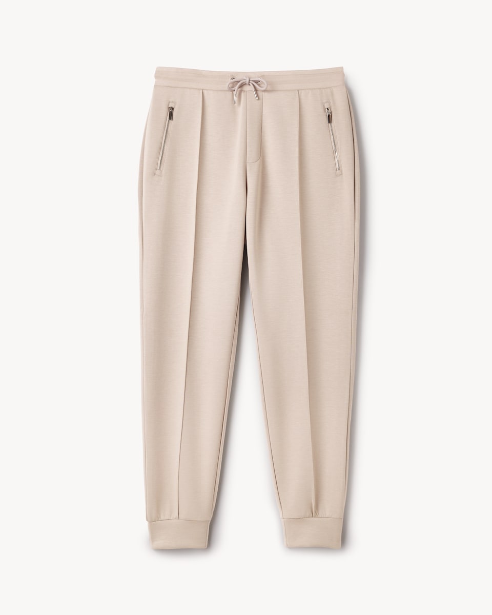 image 1 of F&F Slim Fit Cuffed Joggers in Stone