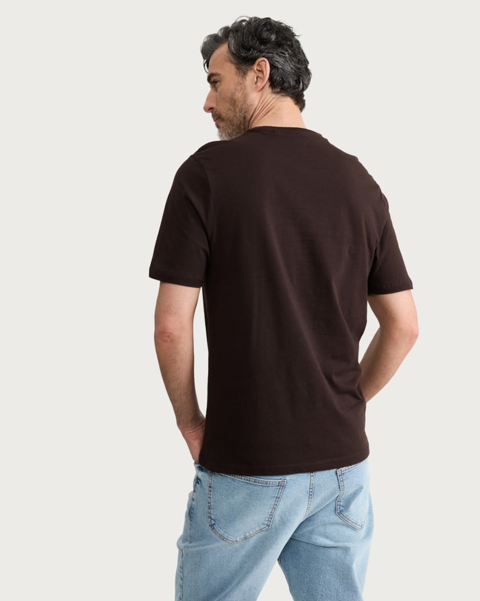 image 1 of F&F Cotton Rich Short Sleeved T-Shirt in Brown