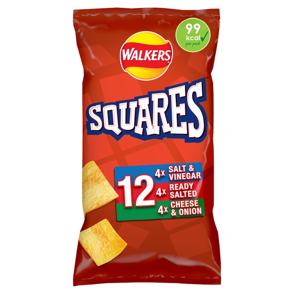 image 1 of Walkers Squares Variety Multipack Crisps 12x22g