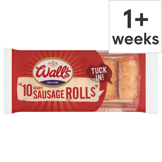 Wall's 10 Hearty Sausage Rolls 550G Tesco Groceries