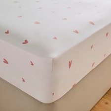 Silentnight Love Sleep Heart Print Fitted Sheet Double