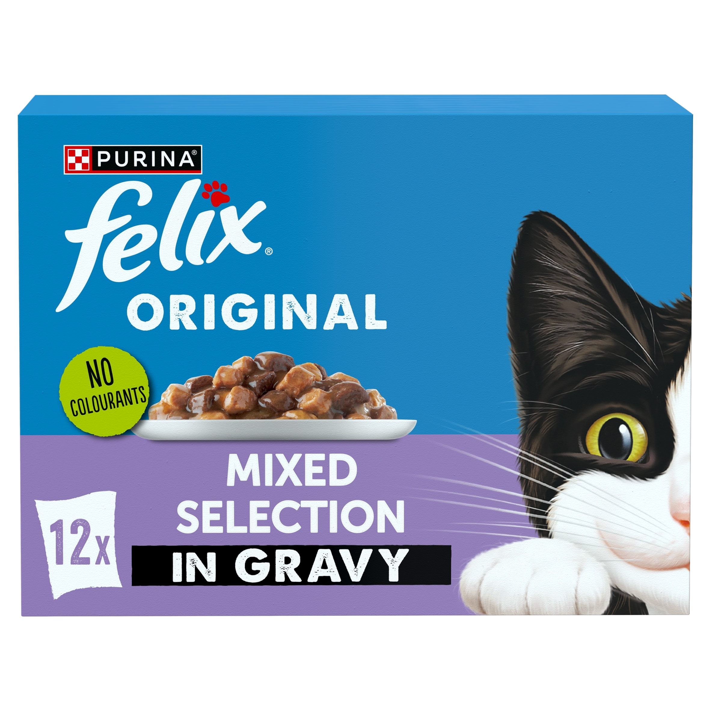 FELIX ORIGINAL Mixed Selection in Gravy Wet Cat Food 12x85g