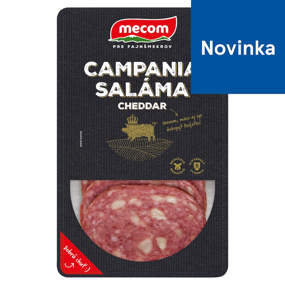 Mecom Campania saláma cheddar 75 g