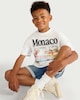 image 1 of F&F Boys Pure Cotton Monaco Oversized Fit T-Shirt in White