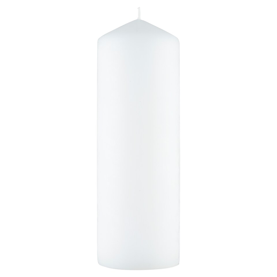 Tesco White Large Unfragranced Pillar Candle