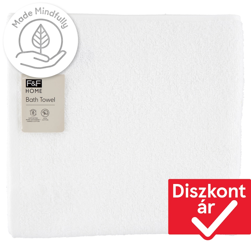 F&F Home Basics fehér törülköző 70 cm x 120 cm
