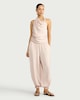 image 3 of F&F Satin Draped Halter Neck Co-ord Top in Pink