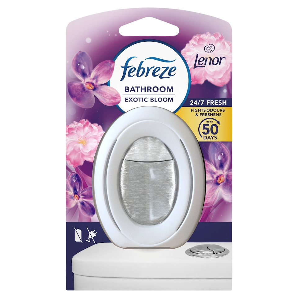image 1 of Febreze Bathroom Air Freshener Gel - Exotic Bloom 7.5ml