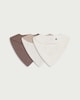 image 2 of F&F Baby 3-Pack Pure Cotton Bibs in White