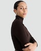 image 2 of F&F Ribbed Roll Neck Long Sleeved Top in Brown