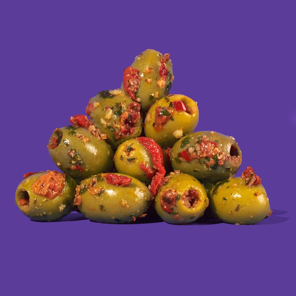image 1 of Olly's Piri Piri Halkidiki Olives 200g