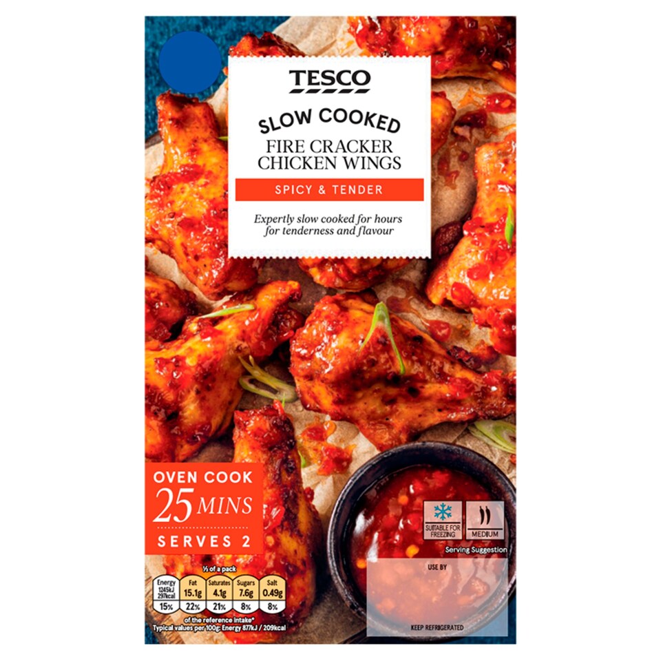 Tesco Slow Cooked Firecracker Chicken Wings 600g Tesco Groceries