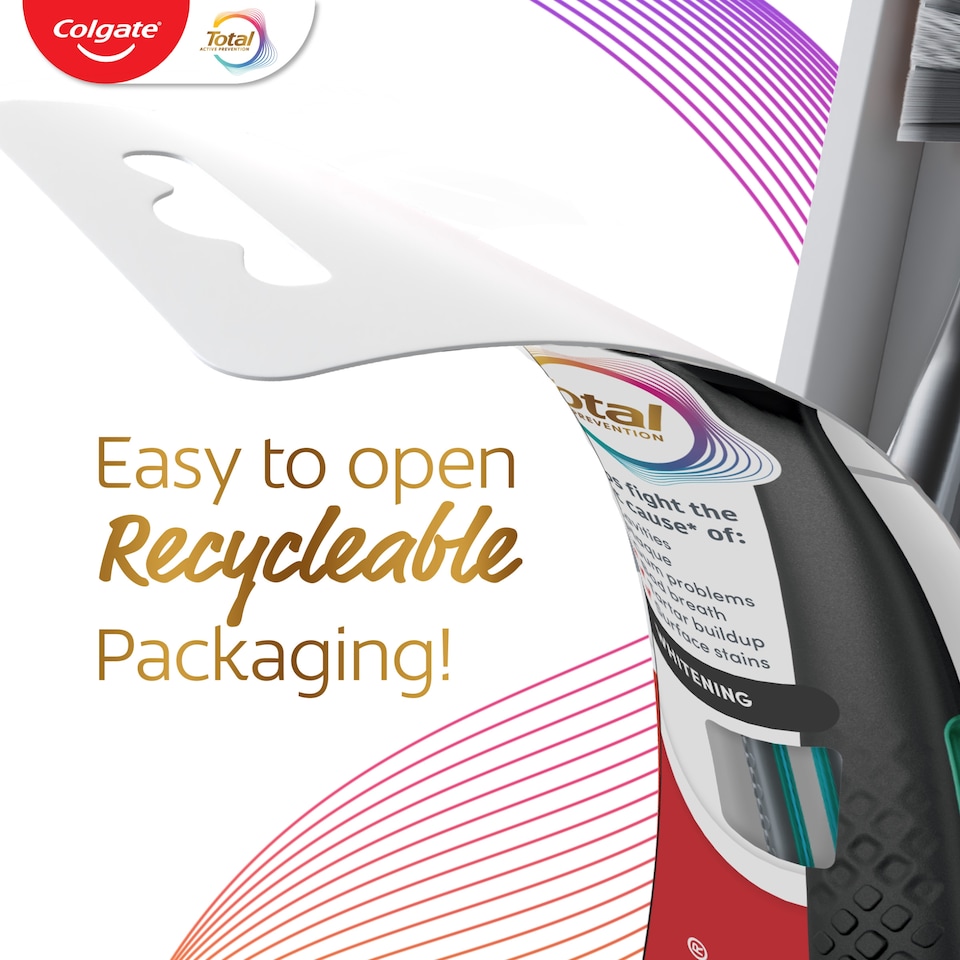 image 1 of Colgate Total Active Prevention Whitening Soft Toothbrush 2 Pack