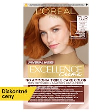 L'Oréal Paris Excellence Nudes Copper 7 UR Univerzálna medená, 72 ml + 48 ml + 12 ml + 60 ml