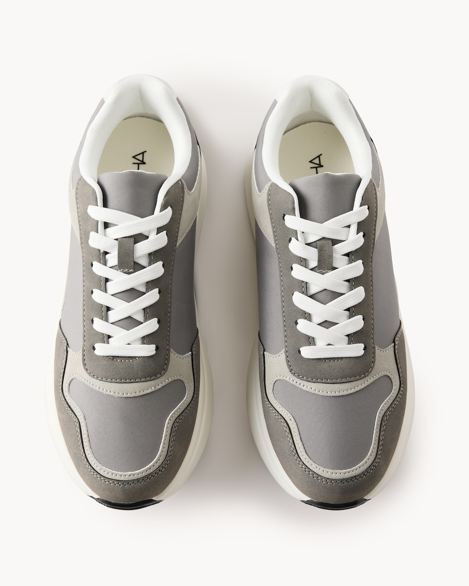 image 1 of SACHA Side Detail Trainers in Grey