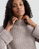 image 1 of F&F Ribbed High Neck Tunic in Neutral