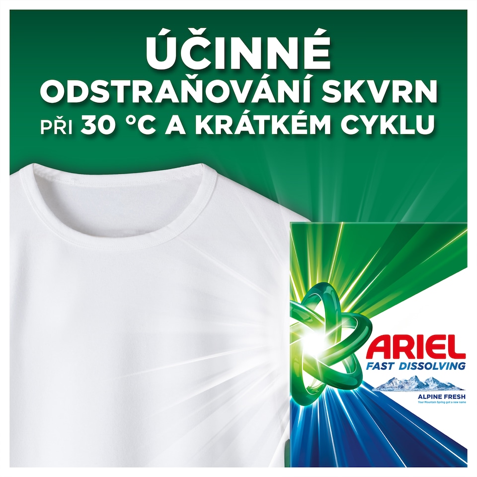 Obrázek 1 pro produkt Ariel Alpine Fresh Prací Prášek, 4.4kg, 80 Praní
