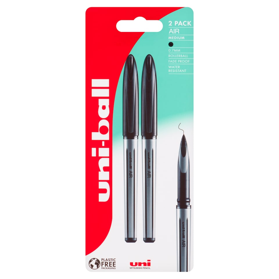 image 1 of Uniball Air Liquid Ink Black 2 Pack