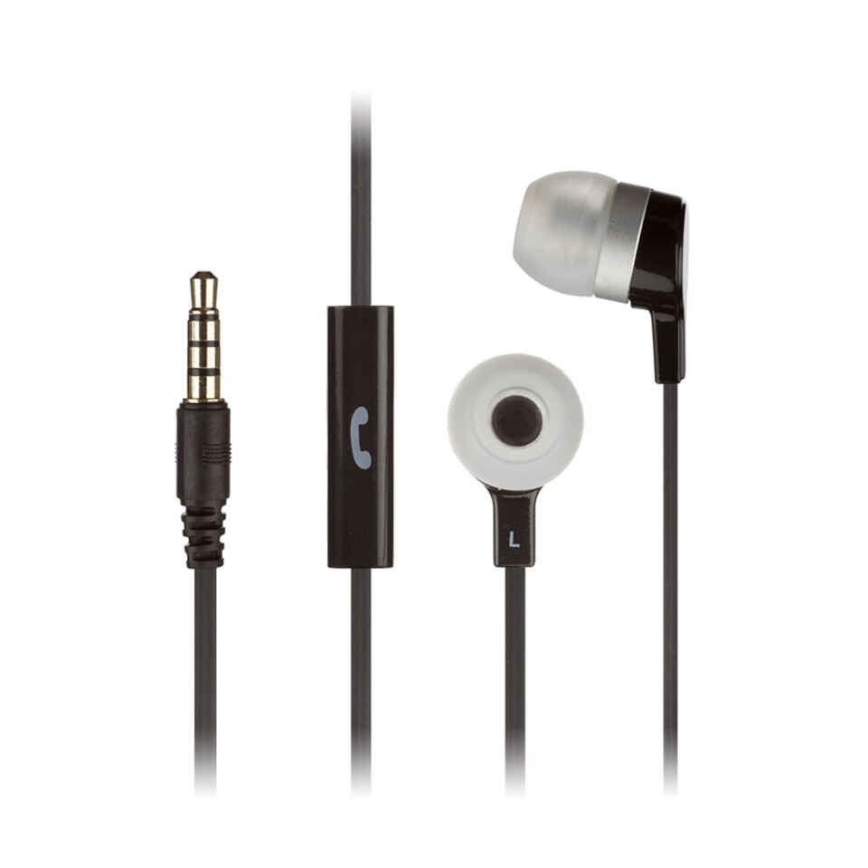 Kitsound Mini Earphones With Mic Black