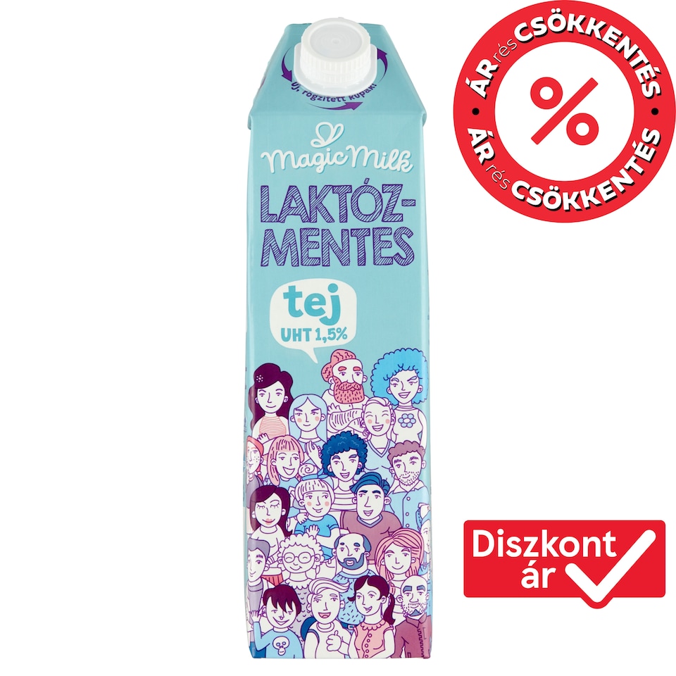 Magic Milk laktózmentes UHT zsírszegény tej 1,5% 1 l 1. kép