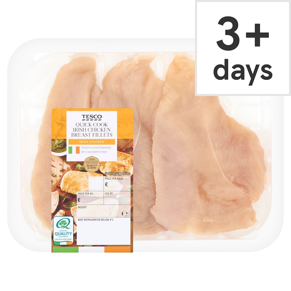 Tesco Irish Quick Cook Chicken Breast Fillets 300g