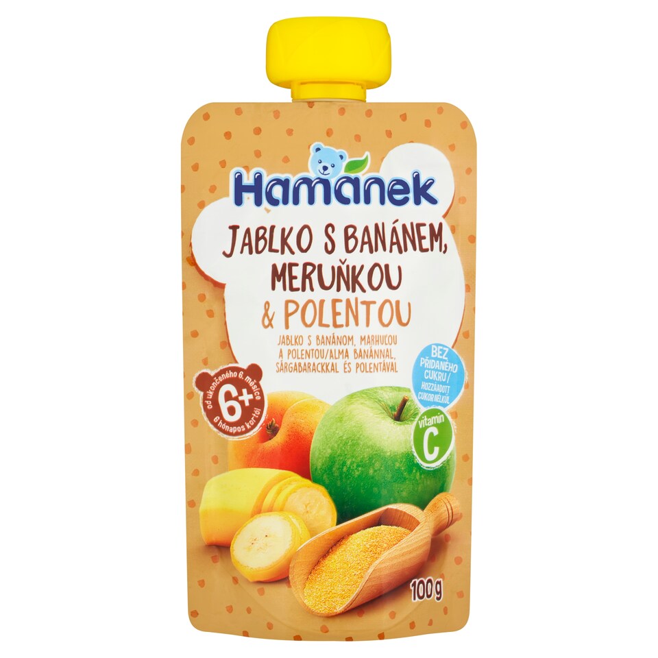 obrázok 1 z Hamánek Jablko s banánom, marhuľou a polentou 100 g