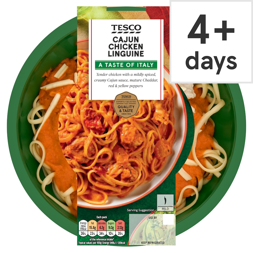 image 1 of Tesco Cajun Chicken Linguine 400g 