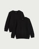 image 4 of F&F School Unisex 2-Pack Cotton Rich Sweatshirts in Black