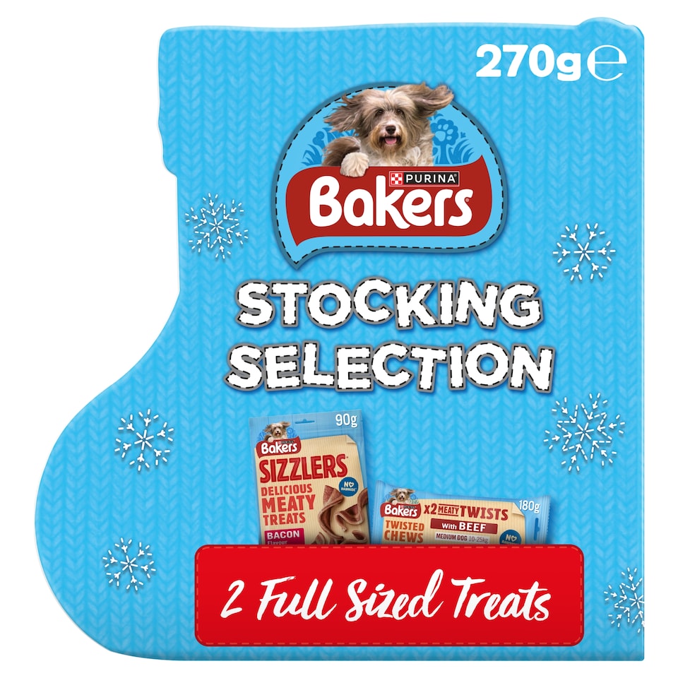 image 1 of BAKERS Dog Treats Christmas Selection Stocking 270g