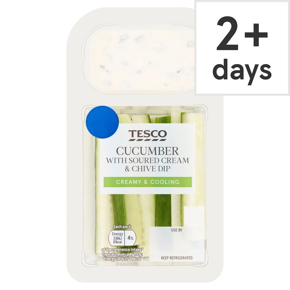 Tesco Cucumber & Soured Cream & Chive Dip 120G Tesco Groceries