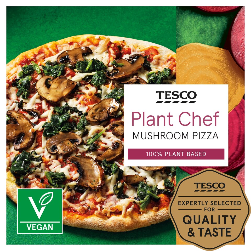 Tesco Plant Chef Mushroom Pizza 289G