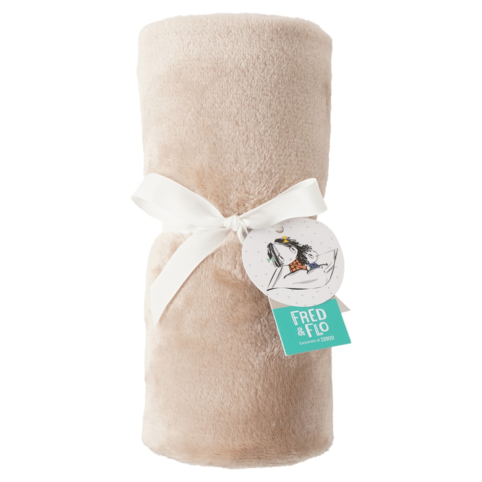 Fred & Flo Neutral Fleece Blanket 