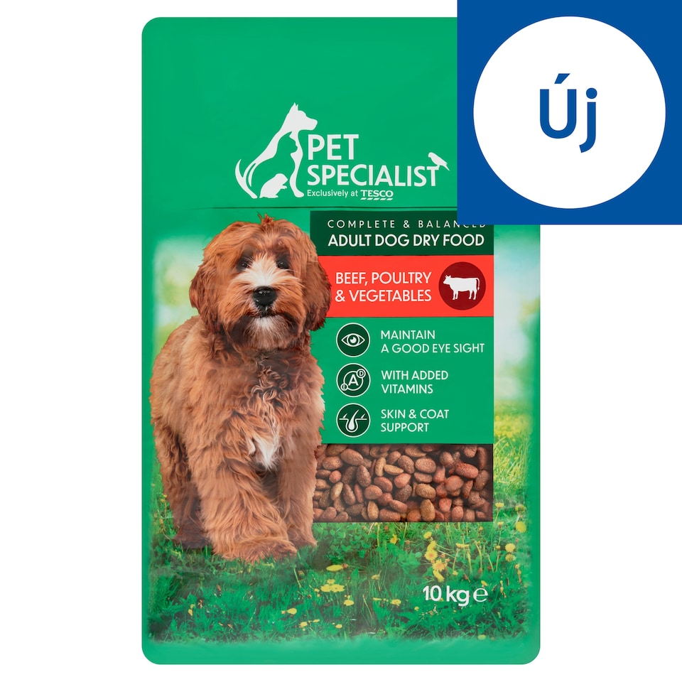 Pet Specialist teljes értékű száraz eledel felnőtt kutyáknak marhával baromfival zöldséggel 10 kg