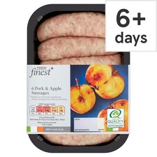 Tesco Finest* 6 Irish Pork And Apple Sausages 454G