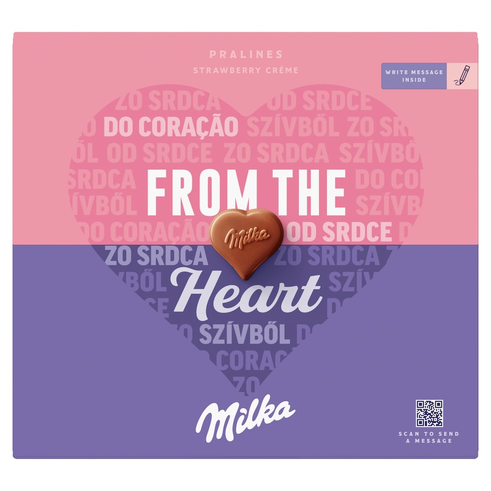 Milka I Love Milka Alpesi Tejcsokoládé Praliné Epres Töltelékkel 20 Db 110 G