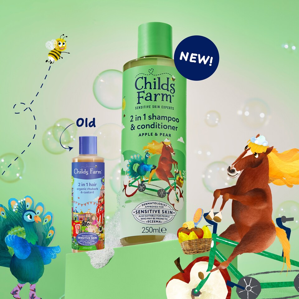 image 1 of Childs Farm 2 in1 Shampoo & Conditioner Apple & Pear 250ml