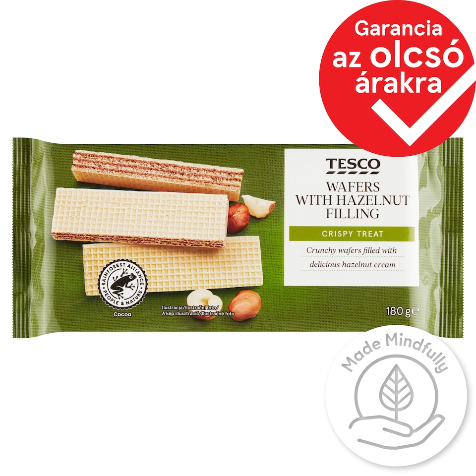 Tesco Wafers with Hazelnut Filling 180 g