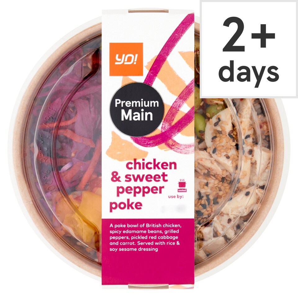 Yo! Chicken & Sweet Pepper Poke 290G Tesco Groceries