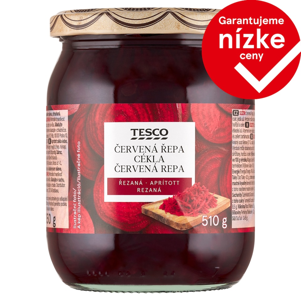 Tesco Červená repa rezaná 510 g