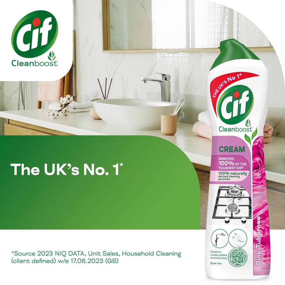 image 1 of Cif Cream Pink Flower 500Ml