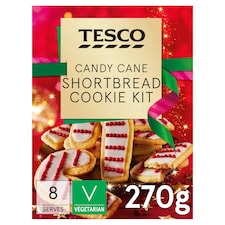 Tesco Candy Cane Shortbread Cookie Kit 270g