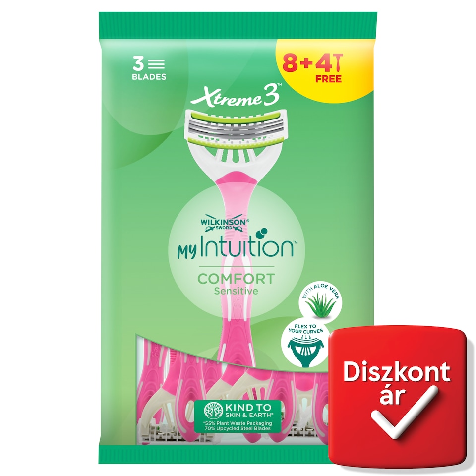 Wilkinson Sword My Intuition Xtreme 3 Comfort Sensitive eldobható borotva 12 db