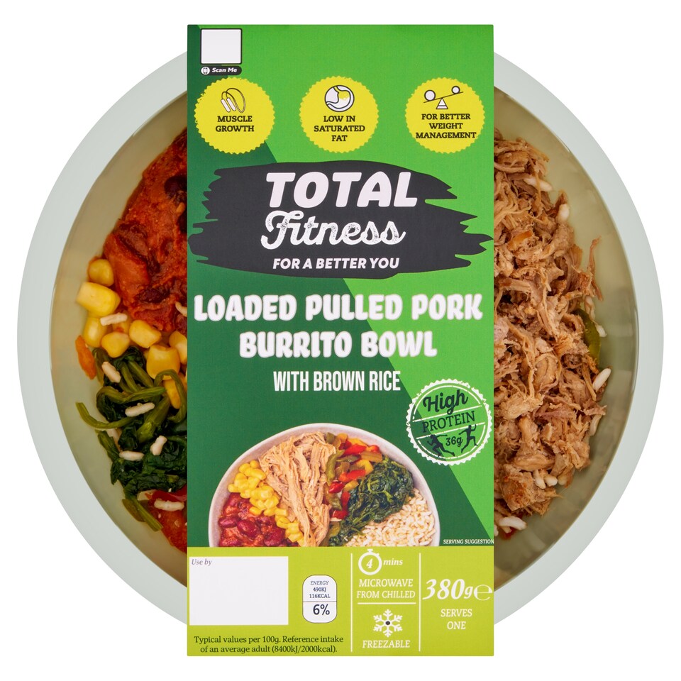 Total Fitness Pulled Pork Burrito Bowl 380g