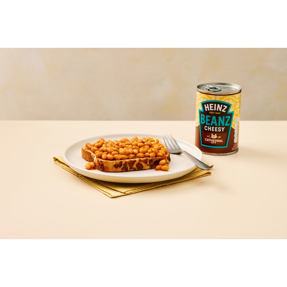 image 1 of Heinz Cathedral City Cheesy Baked Beans 390G