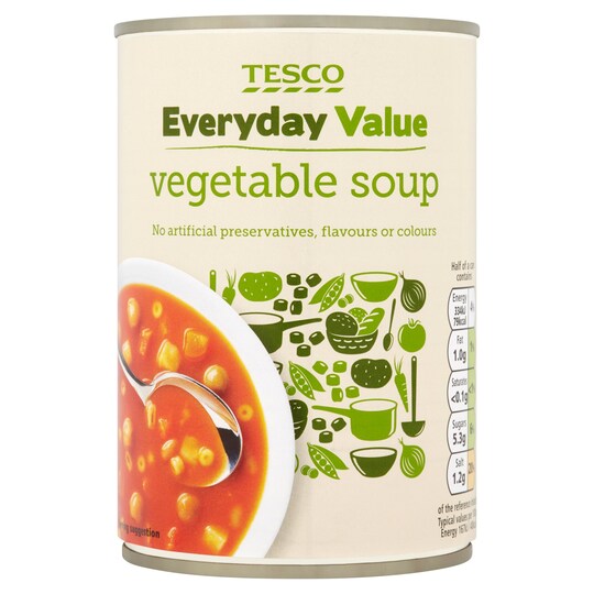 Tesco Every Day Value Vegetable Soup 400G Tesco Groceries