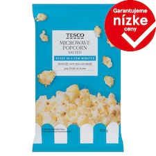 Tesco Zrná pukancovej kukurice do mikrovlnnej rúry solené 100 g