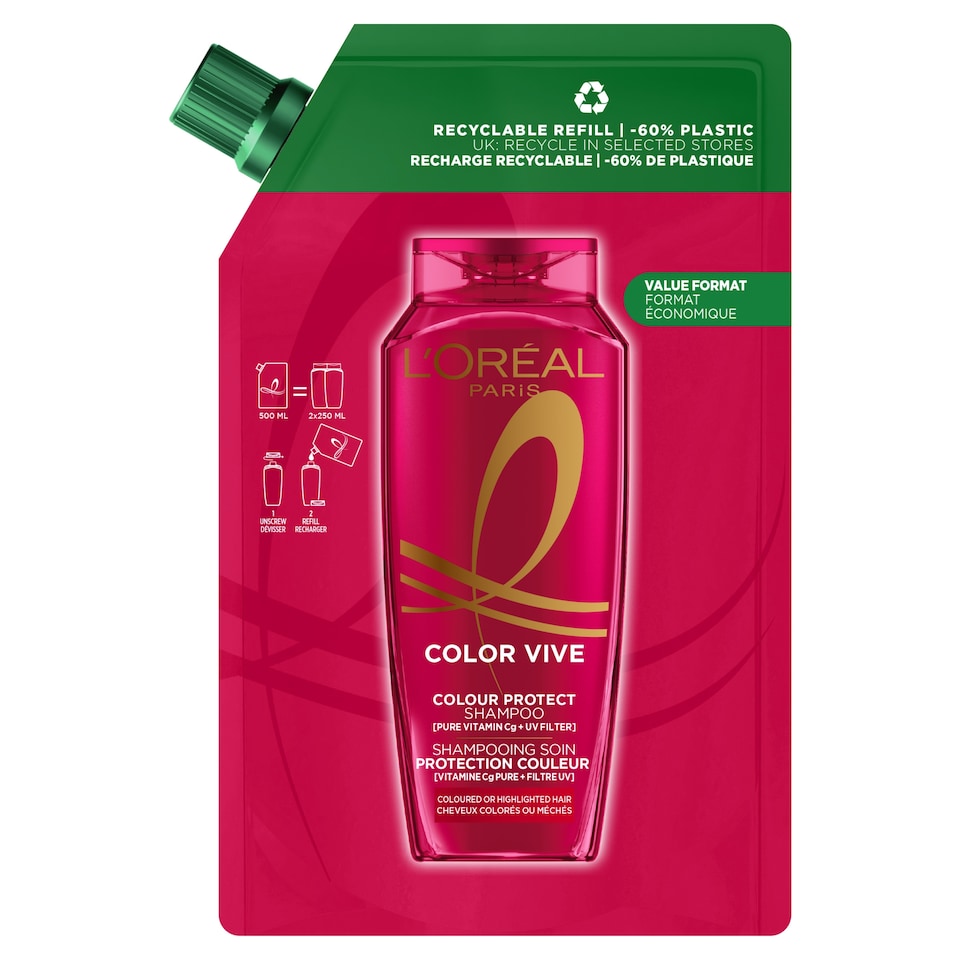 image 1 of L'Oreal Color Vive Shampoo Refill 500Ml