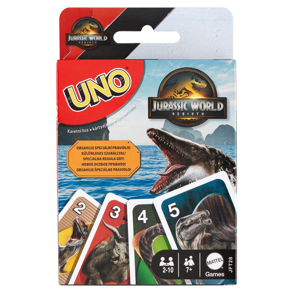 Mattel UNO Jurassic World Rebirth karty